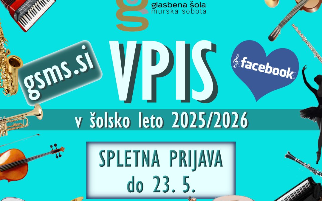 Razpis za vpis v podružnično glasbeno šolo Sveti Jurij za šolsko leto 2025/26